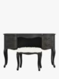 Laura Ashley Montpellier Dressing Table & Stool Set, Black