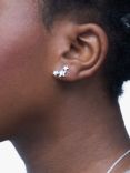 Dinny Hall Bijou Trio Star Stud Earrings, Silver