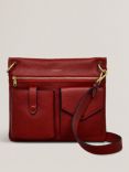 Radley Wilton Way Leather Medium Zip-Top Crossbody Bag, Claret