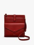 Radley Wilton Way Leather Small Zip-Top Crossbody Bag, Claret