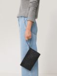 Jigsaw Woven Leather Clutch Bag