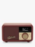 Roberts Revival Petite 2 DAB/DAB+/FM Bluetooth Portable Digital Radio with Alarm, Deep Red