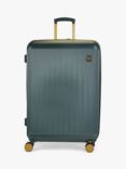 Rock Aria 8-Wheel 76cm Hard Shell Expandable Large Suitcase, 96L, Charcoal/Gold