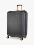 Rock Aria 8-Wheel 76cm Hard Shell Expandable Large Suitcase, 96L, Green/Gold