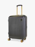 Rock Aria 8-Wheel 66cm Hard Shell Expandable Medium Suitcase, 61L, Green/Gold