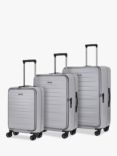 Rock Eden 8-Wheel Suitcase Set, 3 Piece, Grey