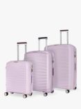 Rock Sunwave 8-Wheel Expandable Hard Shell Suitcase, Set of 3, Lilac