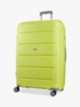 Rock Tulum 8-Wheel 78cm Expandable Large Suitcase, 105L, Lime