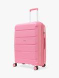 Rock Tulum 8-Wheel 66cm Expandable Medium Suitcase, 63L, Pink