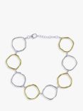 Nina B Organic Circles Chain Bracelet, Silver/Gold