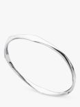 Nina B Slim 4-Sided Bangle, Silver