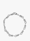 Nina B Bowline Link Bracelet, Silver