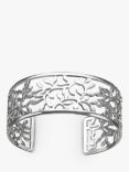 Nina B Cut Out Leaves Cuff Bangle, Silver