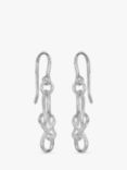 Nina B Bowline Drop Earrings, Silver