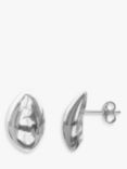 Nina B Polished Nut Stud Earrings, Silver