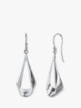 Nina B Open Drop Earrings, Silver