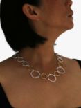 Nina B Organic Circles Collar Necklace, Silver/Gold