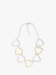 Nina B Open Triangles Necklace, Silver/Gold