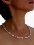 Nina B Bowline Collar Necklace, Silver