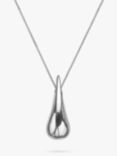 Nina B Teardrop Pendant Necklace, Silver