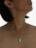 Nina B Teardrop Pendant Necklace, Silver