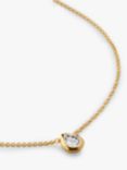 Monica Vinader Lab Grown Diamond Solitaire Pear Chain Necklace, Gold