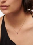 Monica Vinader Solitaire Lab Grown Diamond Pendant Necklace, Gold