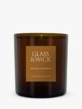 Glass & Wick Spiced Pumpkin Scented Candle, 220g