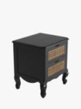 Laura Ashley Montpellier 2 Drawer Bedside Table, Black