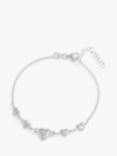 Simply Silver Puff Heart Bracelet, Silver