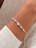 Simply Silver Puff Heart Bracelet, Silver