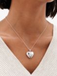 Simply Silver Heart Locket Necklace, Silver