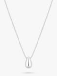 Simply Silver Polished Nugget Necklace, Silver