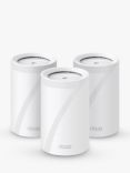 TP-Link Deco BE11000 Whole Home Mesh Wi-Fi System with Built-in Antivirus, BE11000, Pack of 3, White