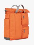 ROKA London Waterhouse Recycled Canvas Rolltop Backpack, 16.4L, Atomic Orange