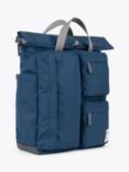 ROKA London Waterhouse Recycled Canvas Rolltop Backpack, 16.4L, Blue