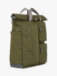 ROKA London Waterhouse Recycled Canvas Rolltop Backpack, 16.4L, Moss