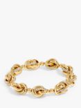 Jon Richard Crystal Knot Stretch Bracelet, Gold