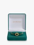 Jon Richard Baguette Cubic Zirconia Toggle Bracelet, Gold/Green