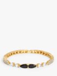 Jon Richard Jet Pear Drop Tennis Bracelet, Gold