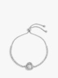 Jon Richard Crystal Halo Toggle Bracelet, Silver