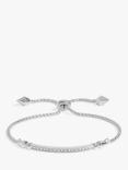 Jon Richard Cubic Zirconia Bar Toggle Bracelet, Silver