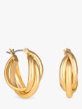 Jon Richard Polished Interlocking Hoop Earrings, Gold