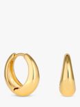 Jon Richard Polished Small Tapered Hoop Earrings, Gold