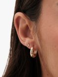 Jon Richard Polished Small Tapered Hoop Earrings, Gold