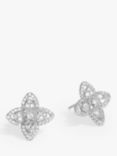 Jon Richard Crystal Cubic Zirconia Floral Earrings, Silver