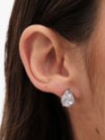 Jon Richard Cubic Zirconia Crystal Pear Stud Earrings, Silver