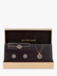 Jon Richard Colour Effect Stone Halo Pendant Necklace, Earrings and Bracelet Set