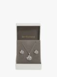 Jon Richard Bridal Cubic Zirconia Tree Of Love Pendant Necklace and Stud Earrings