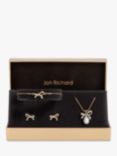 Jon Richard Crystal Bow And Pearl Earrings, Pendant Necklace and Bracelet Set